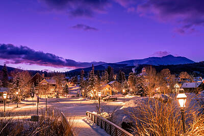 Royalty-Free and Rights-Managed Images - Breckenridge Blue Hour by Michael J Bauer Photography