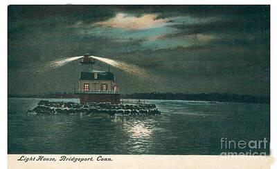 Minimalist Movie Posters 2 - Bridgeport Ct Light Circa 1909 by Skip Willits