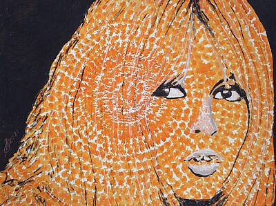 Comics Paintings - Brigitte Bardot original painting by Sol Luckman