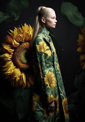 Sunflowers Paintings - Bringing Sunshine  by Jacky Gerritsen