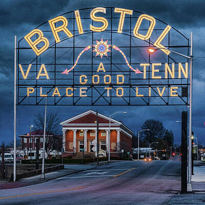 Brian Kesinger Steam Punk Illustrations - Bristol VA TENN Sign by Sharon Popek