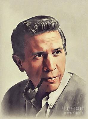 Music Painting Rights Managed Images - Buck Owens, Music Legend Royalty-Free Image by Esoterica Art Agency
