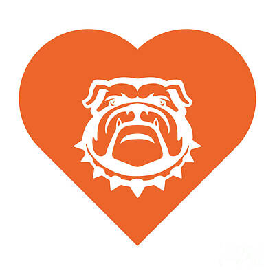 The Female Body Royalty Free Images - Bulldog Cares Orange Royalty-Free Image by College Mascot Designs