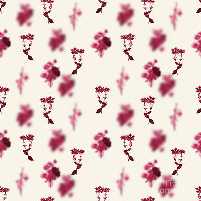 Roses Royalty Free Images - Bunges Lychnis Flower Botanical Seamless Pattern in Viva Magenta n.1143 Royalty-Free Image by Holy Rock Design