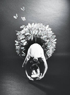 Surrealism Mixed Media - Butterfly Dance by Jacky Gerritsen