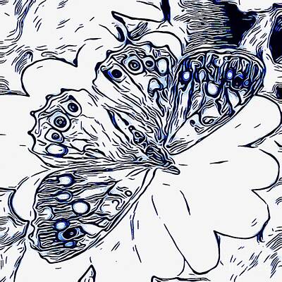 Polar Bears - Butterfly Sketch Style Art 002 by Douglas Brown