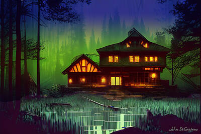 Science Fiction Mixed Media - Cabin in the Woods by John DeGaetano