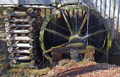 Science Tees - Cades Cove Mill Wheel by Robert Tubesing
