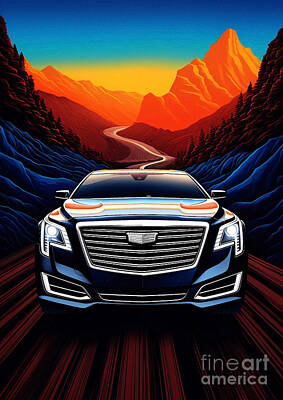 Sports Mixed Media - Cadillac CT6 Sport CT6 Sport Nighttime Luxury by Lowell Harann