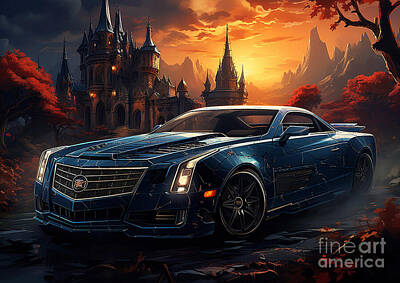 Fantasy Mixed Media - Cadillac XLR fantasy concept by Destiney Sullivan
