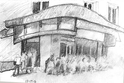 Impressionism Drawings - Cafe des Deux Moulins by David Zimmerman