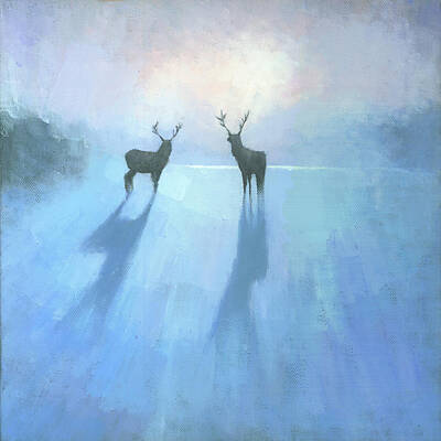 Mammals Paintings - Call of the Arctic by Steve Mitchell