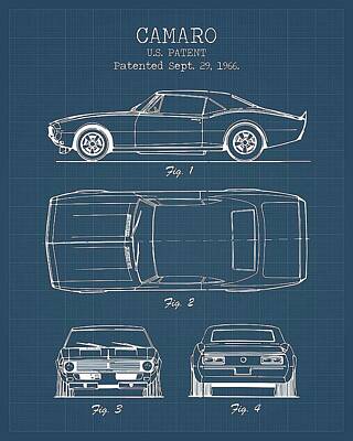 Transportation Royalty-Free and Rights-Managed Images - Camaro Blueprints Denny H by Car Lover