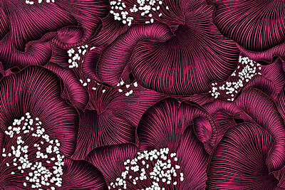 All Black On Trend - Camelia flowers pattern  by Julien