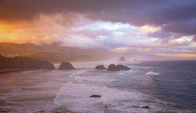 Royalty-Free and Rights-Managed Images - Cannon Beach Sunrise Storm by Darren White