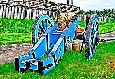 Animal Portraits - The Blue Carriage And The Brass Gun by Robert Nelson
