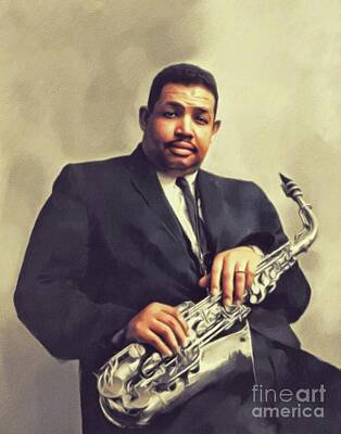 Jazz Royalty-Free and Rights-Managed Images - Cannonball Adderley, Music Legend by Esoterica Art Agency