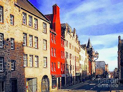 Abstract Oil Paintings Color Pattern And Texture - Canongate Royal Mile Edinburgh Digital Art 1 by Douglas Brown
