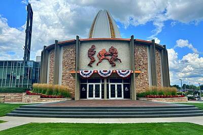 Football Royalty Free Images - Canton Ohio Home of Football Hall of Fame Royalty-Free Image by Frozen in Time Fine Art Photography