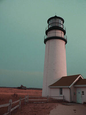 Surrealism Royalty Free Images - cape cod lighthouse - Surreal Art by Ahmet Asar Royalty-Free Image by Celestial Images