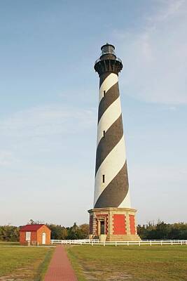 Lori A Cash Royalty-Free and Rights-Managed Images - Cape Hatteras Lighthouse with Blue Sky by Lori A Cash