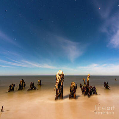 Surrealism Rights Managed Images - Cape San Blas Moonscape Royalty-Free Image by Twenty Two North Photography