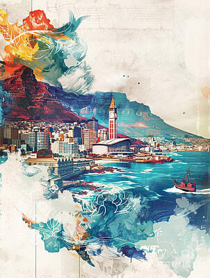 City Scenes Paintings - Cape Town by Tommy Mcdaniel