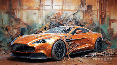 Royalty-Free and Rights-Managed Images - Car 1400 Aston Martin Vanquish S supercar by Clark Leffler