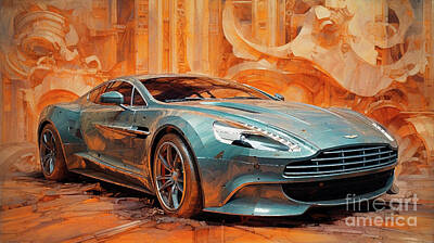 Royalty-Free and Rights-Managed Images - Car 1401 Aston Martin Vanquish S supercar by Clark Leffler