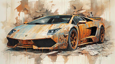 Royalty-Free and Rights-Managed Images - Car 1587 Lamborghini Murcielago LP670-4 SV supercar by Clark Leffler