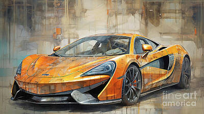 Royalty-Free and Rights-Managed Images - Car 1617 McLaren 570S supercar by Clark Leffler