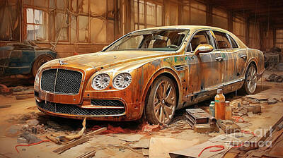Royalty-Free and Rights-Managed Images - Car 1790 Bentley Flying Spur by Clark Leffler