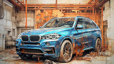 Royalty-Free and Rights-Managed Images - Car 1802 BMW X5 by Clark Leffler