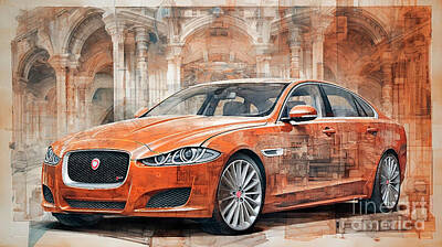 Royalty-Free and Rights-Managed Images - Car 1940 Jaguar XF by Clark Leffler