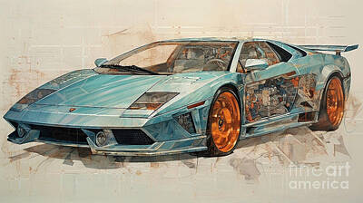 Royalty-Free and Rights-Managed Images - Car 1966 Lamborghini Diablo by Clark Leffler