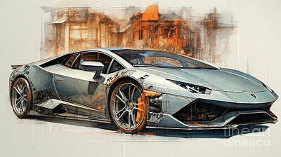 Transportation Royalty-Free and Rights-Managed Images - Car 1969 Lamborghini Huracan by Clark Leffler