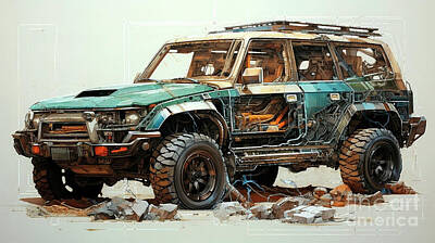 Royalty-Free and Rights-Managed Images - Car 2045 Mitsubishi Pajero by Clark Leffler