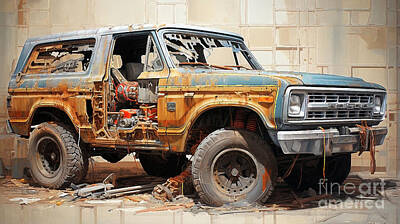 Royalty-Free and Rights-Managed Images - Car 2311 Ford Bronco by Clark Leffler