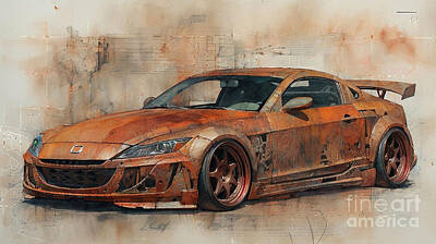 Royalty-Free and Rights-Managed Images - Car 2438 Mazda RX-8 by Clark Leffler