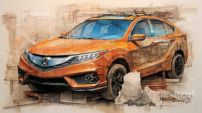 Royalty-Free and Rights-Managed Images - Car 2601 Acura CDX by Clark Leffler