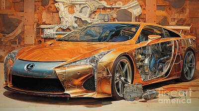 Royalty-Free and Rights-Managed Images - Car 2854 Lexus LFA by Clark Leffler