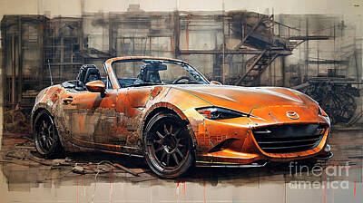 Royalty-Free and Rights-Managed Images - Car 2869 Mazda MX-5 Miata by Clark Leffler