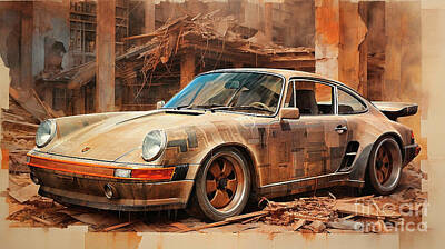 Halloween Elwell Royalty Free Images - Car 3371 Porsche 911 Turbo Royalty-Free Image by Clark Leffler