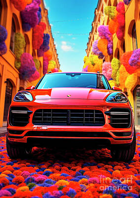 Royalty-Free and Rights-Managed Images - Car 445 Porsche Cayenne by Clark Leffler