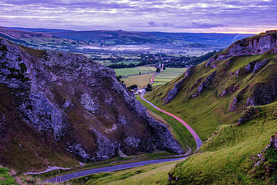 Fashion Paintings Royalty Free Images - Car trails to the Mist, Winnats Pass Royalty-Free Image by Tim Hill