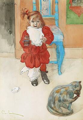 Extreme Sports - Carl Larsson  Brita In The Confectionery Jar by Arpina Shop