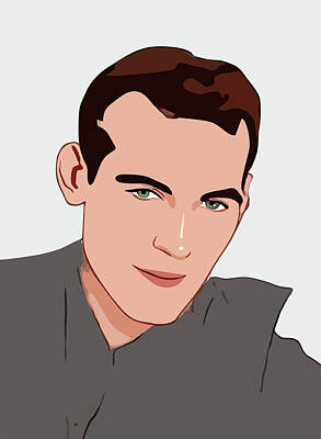 Celebrities Digital Art Royalty Free Images - Carl Perkins Cartoon Portrait 1 Royalty-Free Image by Ahmad Nusyirwan