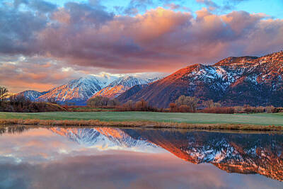 Mountain Photos - Carson Range Reflection by Marc Crumpler