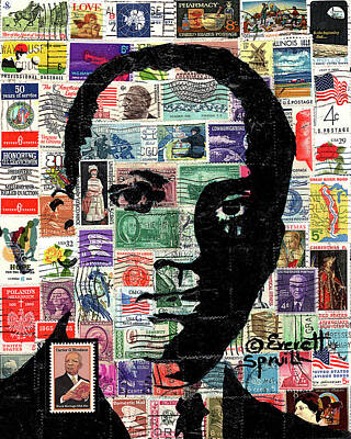 Jazz Mixed Media - Cartert G. Woodson, the Father of Black History by Everett Spruill