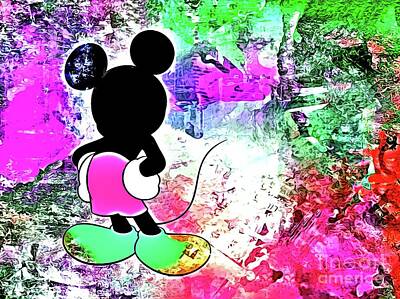 Comics Mixed Media - Cartoon Mickey  by Daniel Janda